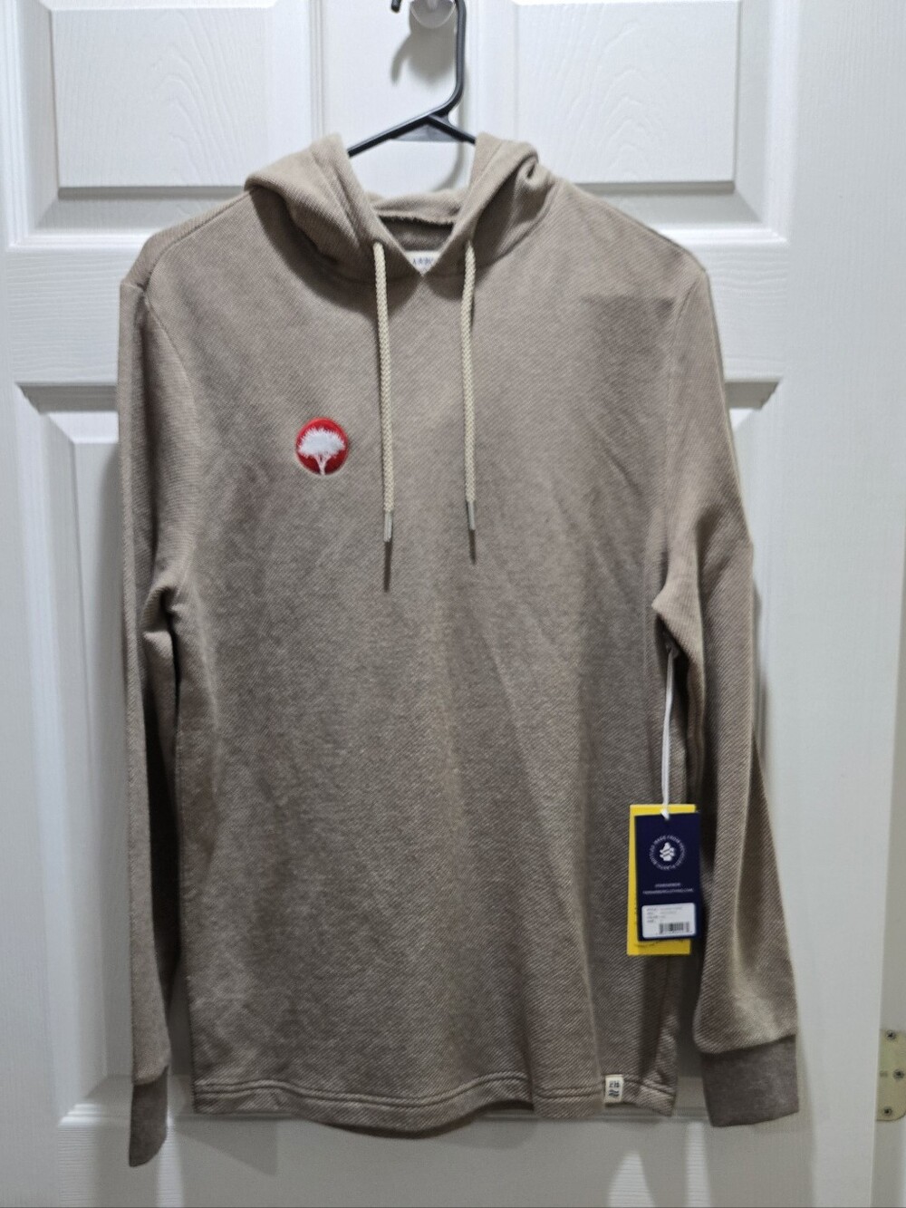 Fair Harbor Tan Hooded Long-Sleeve Hoodie. Small. NWT.